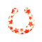 Fake septum white with red stars