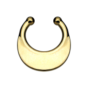 Gold-plated fake septum with round plate