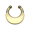 Gold-plated fake septum with round plate