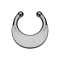 Faux septum avec plaque ronde argent foncé