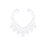 Fake septum with ball in triangular shape transparent