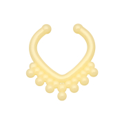 Fake septum with ball in triangular shape ivory