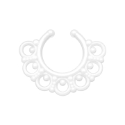 Fake Septum Tribal mit Kugeln weiss