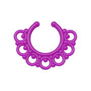 Fake Septum Tribal mit Kugeln violett