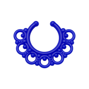 Fake Septum Tribal mit Kugeln dunkelblau