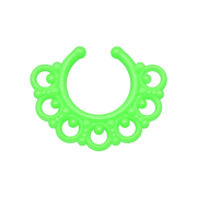 Fake Septum Tribal mit Kugeln grün