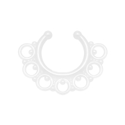 Fake septum tribal with transparent "Glow" balls