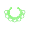 Fake septum tribal with beads green "Glow"