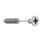 Micro Barbell vis cruciforme argent