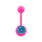 Banana pink with ball and ball crystal light blue