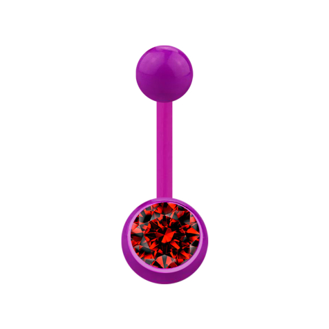 Banana purple with ball and ball crystal red