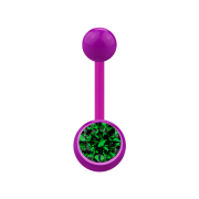 Banana purple with ball and ball crystal green