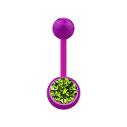Banana purple with ball and ball crystal light green