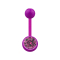 Banana purple with ball and ball crystal pink