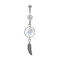 Banana silver with pendant dreamcatcher and feather silver