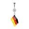 Banane argent avec pendentif drapeau Allemagne