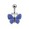 Banana argento Butterfly blu scuro