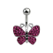 Banana silver butterfly fuchsia