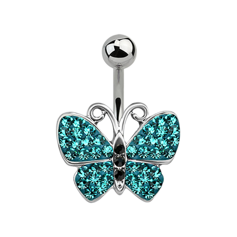 Banana silver Butterfly turquoise