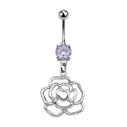 Banana silver with pendant rose lavender
