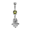 Banane argent avec pendentif hamsa olive