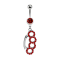 Banana silver with pendant brass knuckles red