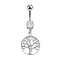 Banane argent avec pendentif arbre argent