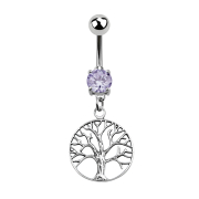 Banana silver with pendant tree lavender