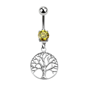 Banana silver with pendant tree yellow