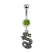 Banana silver with pendant black dragon light green