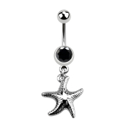 Banana silver with pendant starfish black