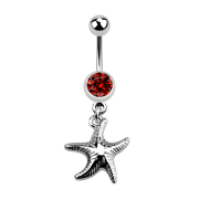 Banana silver with pendant starfish red