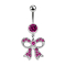 Banana silver with pendant mesh fuchsia