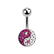 Banana silver with Yin Yang fuchsia