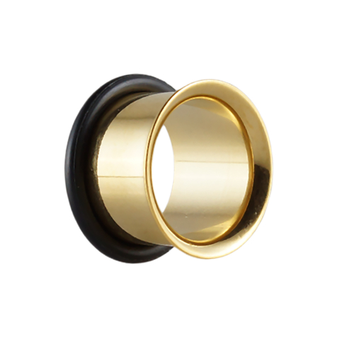 Gold-plated flared tunnel with O-ring