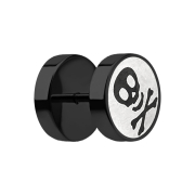 Fake Plug noir avec tête de mort