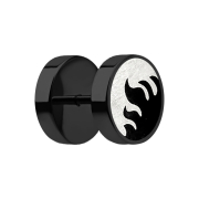Fake plug black with fire