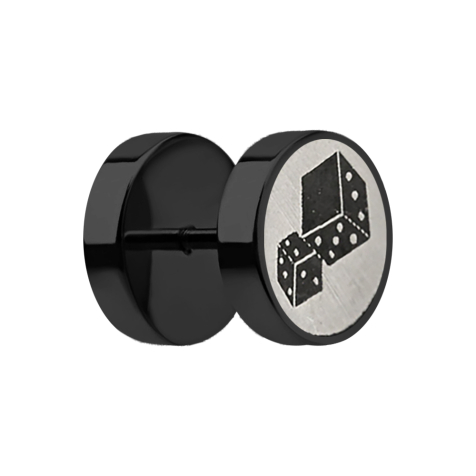 Fake plug black with cube