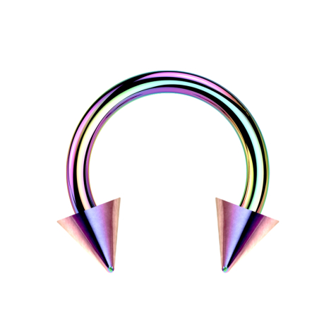 Micro Circular Barbell colored with two cones