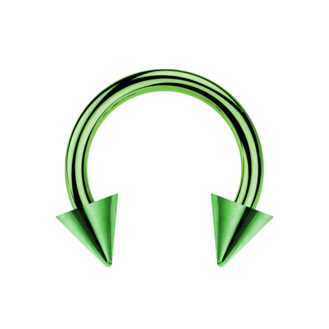 Micro Circular Barbell verde con due coni