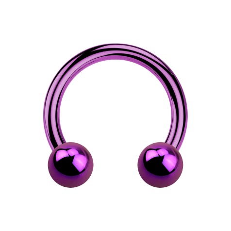 Circular Barbell violet avec deux boules