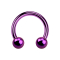 Circular Barbell violet avec deux boules