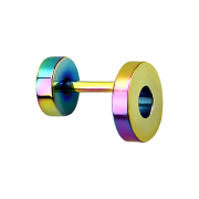 Fake tunnel earring colored