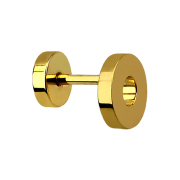 Gold-plated fake tunnel earring