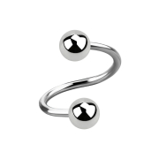 Micro Spirale silber mit zwei Kugeln