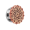 Flesh tunnel silver with tribal flower rose gold