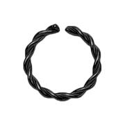 Micro piercing anneau tressé noir