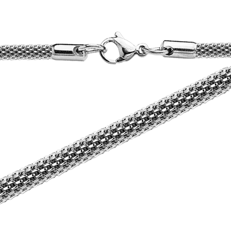 Chain with lattice mesh silver