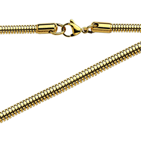 Gold-plated square snake chain