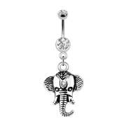 Banane argent avec pendentif éléphant